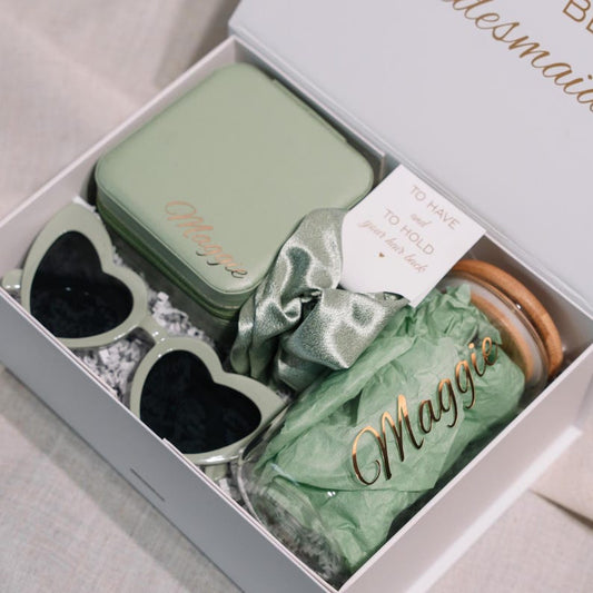 Gift Box Set with Personalized Tumbler and Jewelry Box Magnetic Box